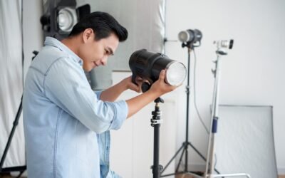 laptop and tripod stand